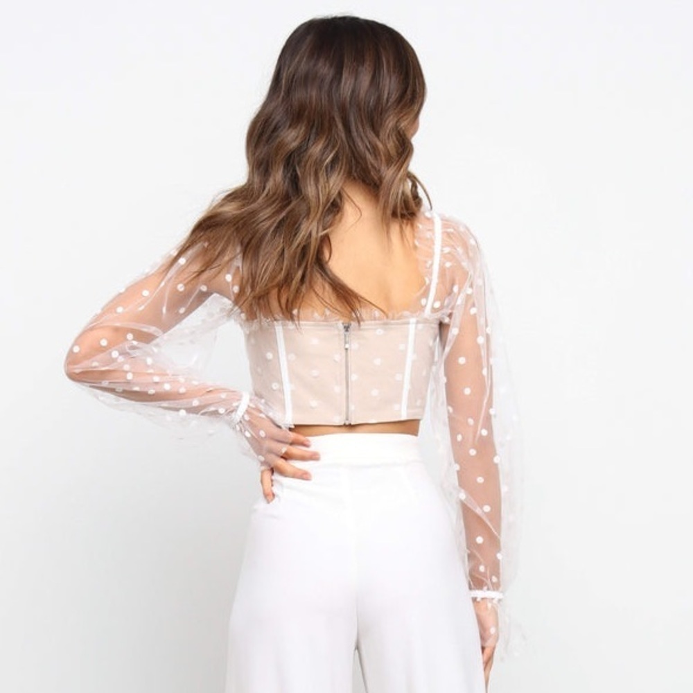HELLO MOLLY Varinka Top In White Dot - Picture 7 of 11